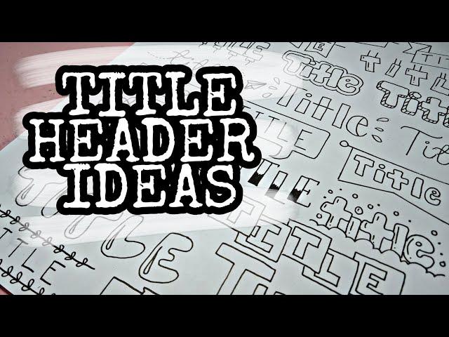 TITLE HEADER IDEAS | Pauline's Diary