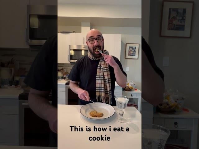 This is how i eat cookies, because i am a man of culture #cookies