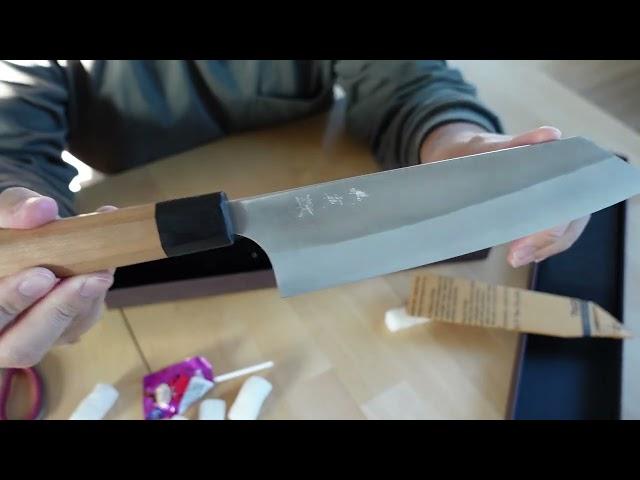 MyGoodKnife unboxing - Yoshimi Kato Bunka Knife 17cm 加藤義実 梨地 文化　青紙スーパー