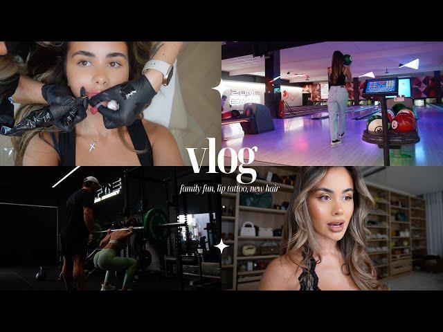 VLOG | Family Time, Lip Tattoo, New Hair & more!