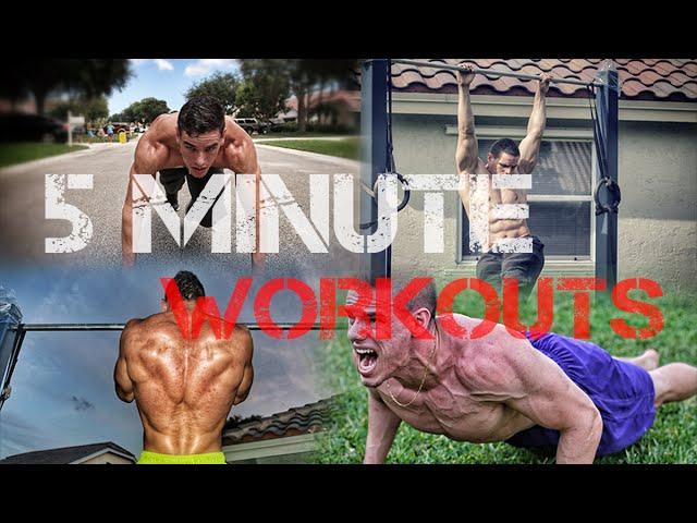 8 - 5 Minute HOME Workouts (full body) - BODY WEIGHT ONLY [fat burner included] | Brendan Meyers