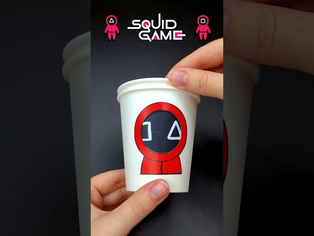 Squid Game 2 DIY Paper Craft 🟥 Squid Game Guard Changing Face | Easy Face Changer Paper Cup Toy