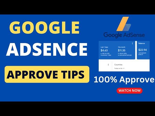 How To Approve Google Adsense Account For Your Website | Google Adsense  Approve tips 100% Approve