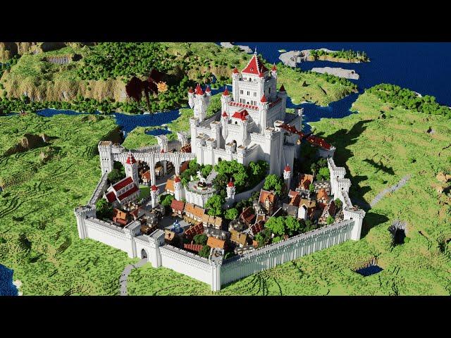 Minecraft Timelapse | Fantasy Medieval Castle - Nimbarad | Survival World Map Download