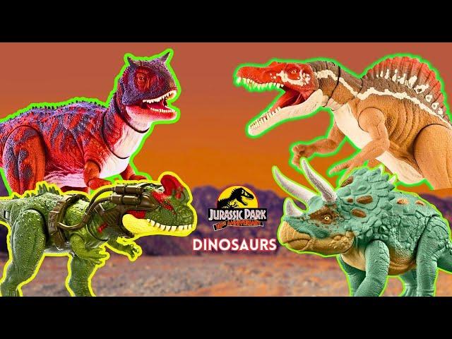 Amazing Jurassic World Dinosaurs | T-REX , Velociraptor, Spinosaurus, Triceratops,Pteranodon& More!