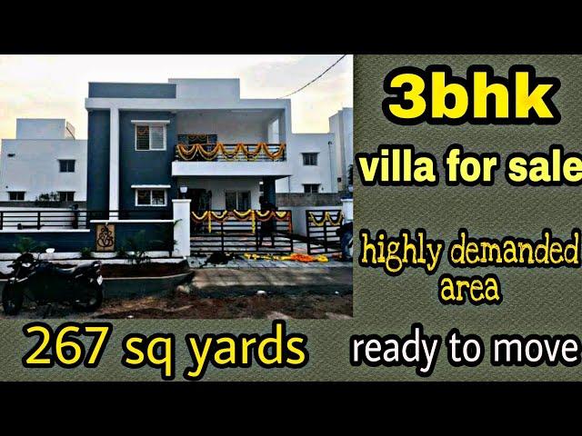 3bhk||Beautiful villa for sale in hyderabad || Villas for sale in hyderabad.low price villa in hyd.