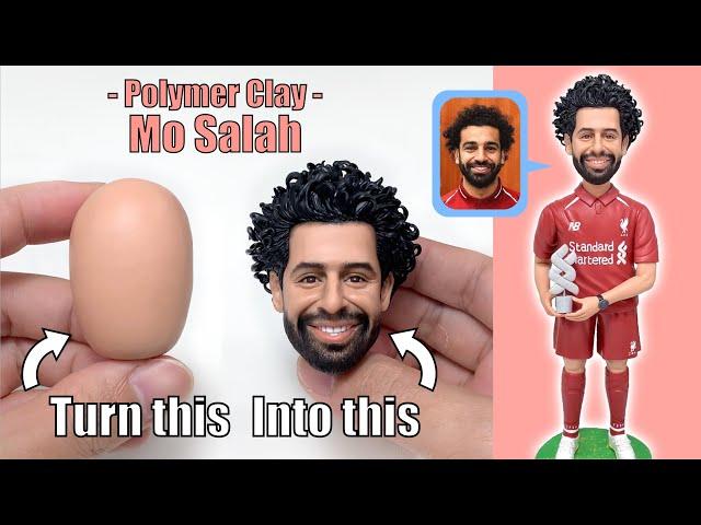 Polymer Clay Sculpture: Mo Salah, the full figure sculpturing process【Clay Artisan JAY】