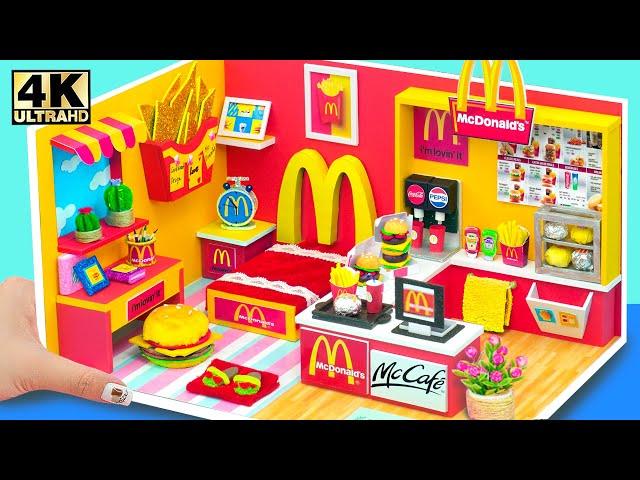 How To Make Miniature Handmade McDonalds House From Cardboard ️ DIY Miniature Cardboard House #81