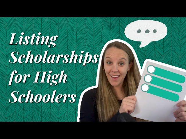 Scholarship List Building for High School Students