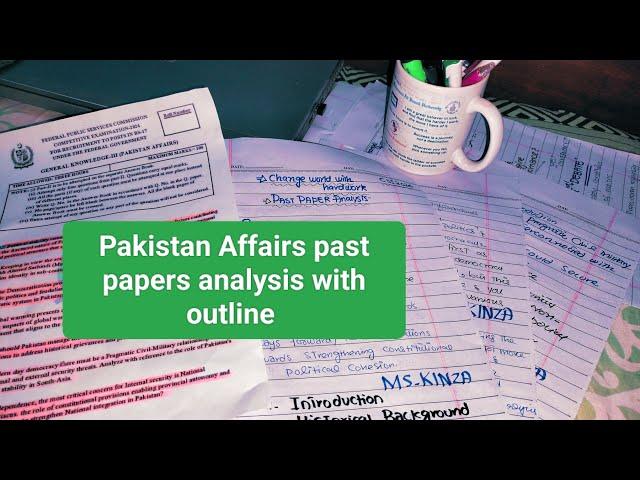 CSS Pakistan Affairs 2024 Past Paper Analysis