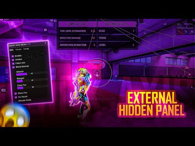 QUICK AXIS  EXTERNAL MENU |  PAID PANEL | 100% ANTIBAN  | FREE FIRE PC PANEL @zantosplayz