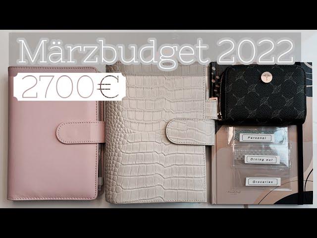 Monatsbudget mit ECHTEN Zahlen //  1450€ CASH Stuffing  // März 2022