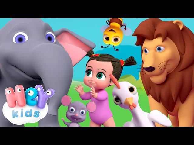 Sonidos de Animales para Niños | canción de animales | HeyKids - Canciones infantiles