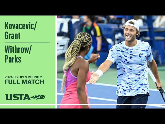 Kovacevic/Caterina Grant vs. Withrow/Parks Full Match | 2024 US Open Round 2