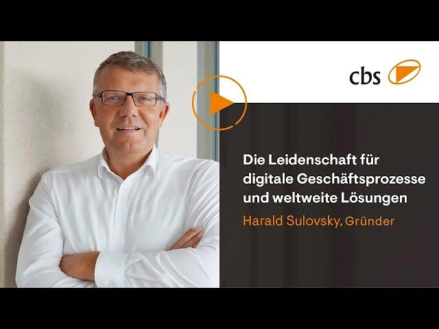 Über cbs Corporate Business Solutions - Gründer Harald Sulovsky