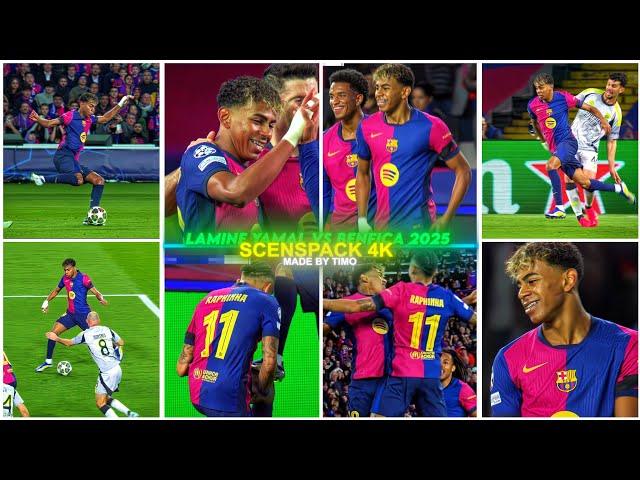 Lamine Yamal Vs Benfica 2025 / RARE CLIPS ● SCENEPACK 4K ( With AE CC and TOPAZ )