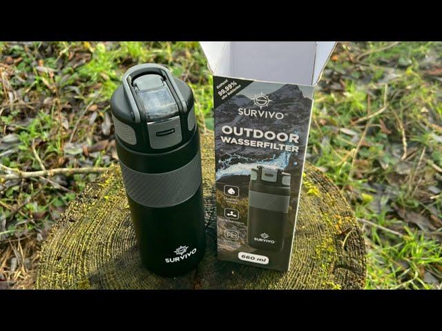 Unboxing Survivo® Outdoor Wasserfilter-Flasche!  | Entdecke die Innovation!