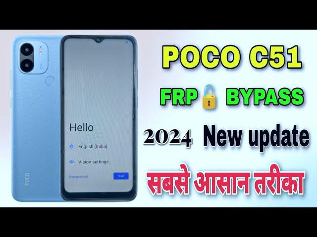 poco C51 frp bypass 2034 sabse asan tarika || poco C51 frp bypass new update ||selubhai