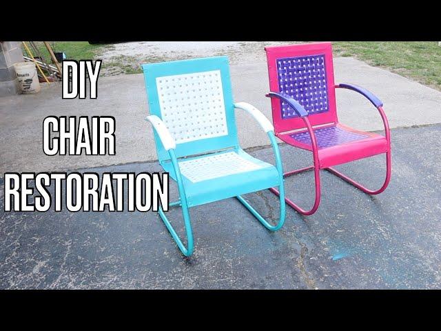 DIY - Old Metal Chairs Restoration || DIY Homestead Vlog