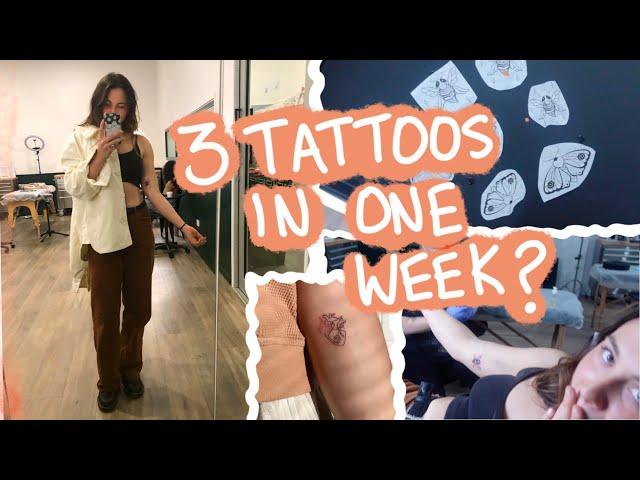 getting 3 tattoos in one week? tattoo vlog + meanings!