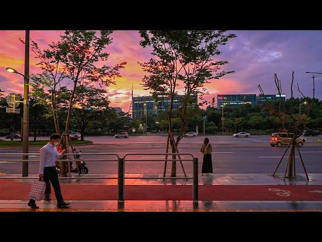 [4K HDR] Fall Into The Purple Sunset Seoul Korea