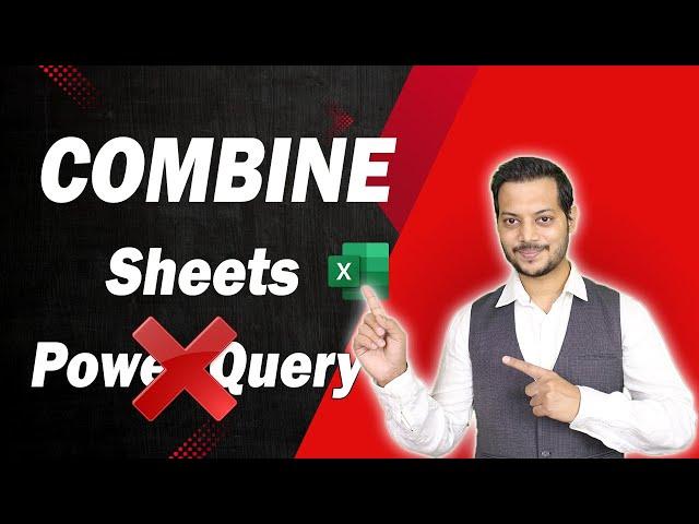 Combine Multiple tabs without Power Query | Excel Tips: Merge Tabs without Power Query