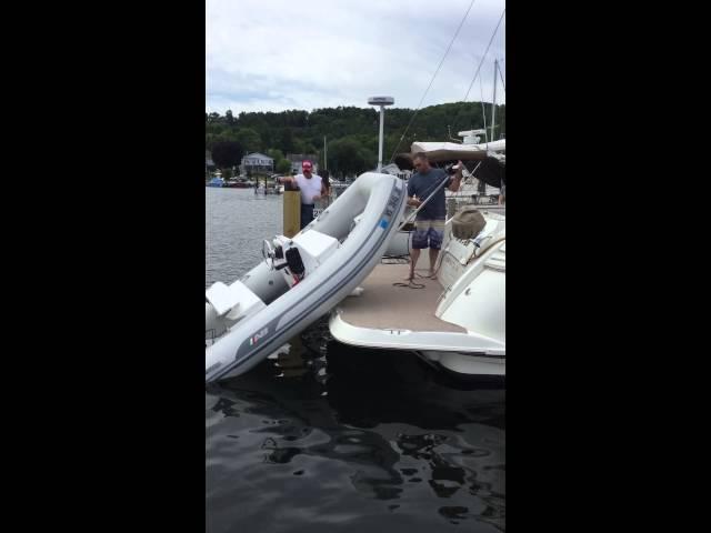 Hurley H3O Dinghy Davit and a Center Console