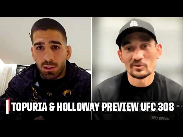 Ilia Topuria and Max Holloway have TENSE interview while previewing UFC 308 | ESPN MMA