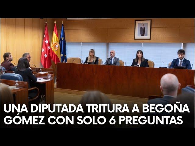 Las SEIS preguntas con las que Mercedes ZARZALEJO ha TRITURADO a Begoña GÓMEZ en la ASAMBLEA