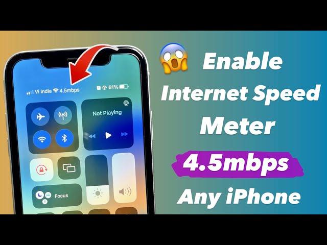 Enable Internet Speed Option in iPhone Statusbar - Get Internet Connection Speed Meter in iPhone