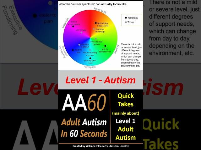 Level 1 - Autism (AA60 003 REVISED) #shorts #autism #aspergers