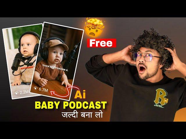 Trending Baby Podcast Viral Reels Video Editing Tutorial | how to create viral baby podcast video