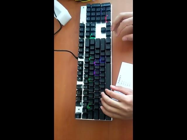 Metoo Mechanical Keyboard 104 Anti-ghosting Luminous Black Switch UNBOXİNG PART 2 ALİEXPRESS türkçe