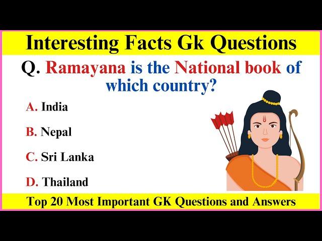 Top 20 Gk Questions and  Answers | Interesting General Knowledge | Gk GS | Gk in English