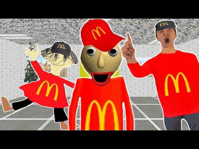 BALDI GOT A JOB AT MCDONALD'S! | New Baldi's Basics Mod