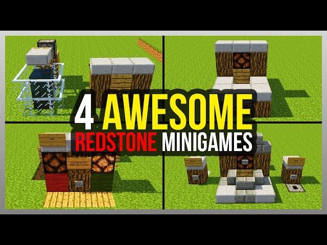 ️ 4 AWESOME Minecraft Redstone Minigames! (Tutorials Included)