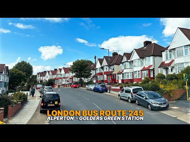 Northwest London Bus Journey: Upper deck views aboard Bus Route 245 from Alperton to Golders Green 