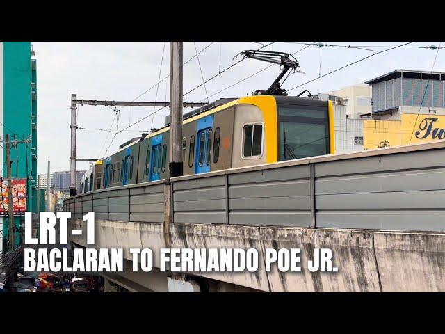 [4K HDR] Full LRT-1 Train Ride from Baclaran to Fernando Poe Jr. with Left Side View (October 2024)