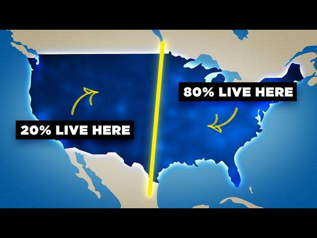 Why 80% of Americans Live East of This Line