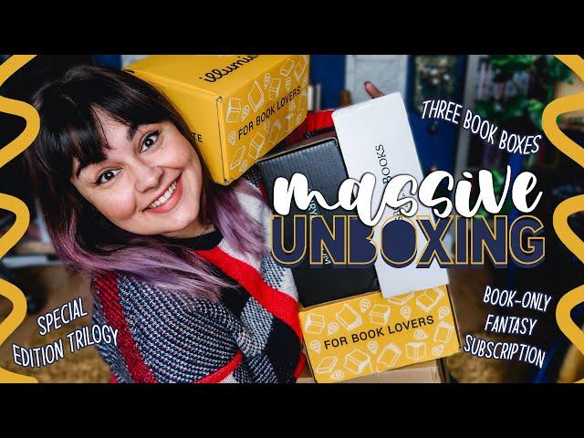 Big Book Box Unboxing!  November Illumicrate, Afterlight, Fairyloot, GSFF & Special Edition Set