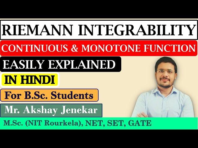 Riemann Integrals | Every continuous function is integrable | Every monotone function is integrable.