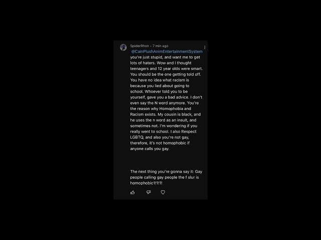 @SpiderRhon. being a ironic bully.