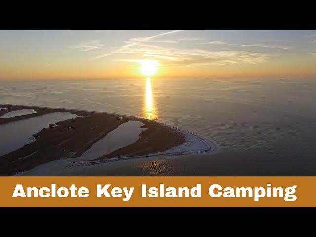 Solo camping at Anclote Key island