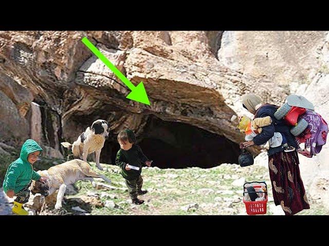 Cave living:shelter to start a life away from humans #mother