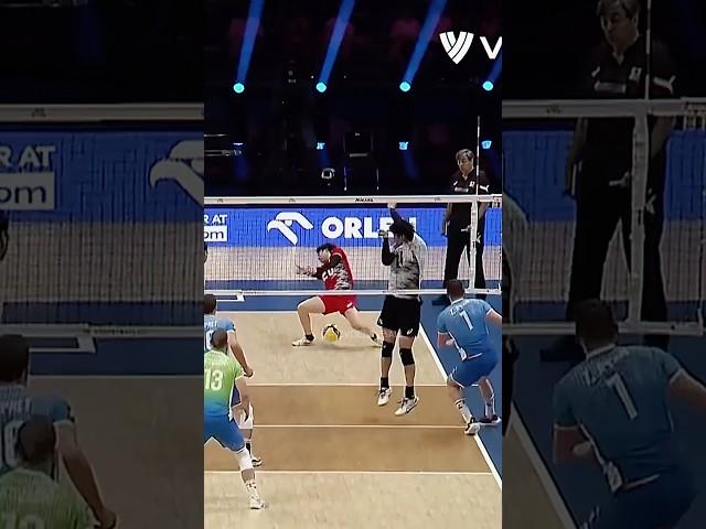 Unstoppable 133 km/h Spike Hits Libero  #epicvolleyball #volleyballworld #volleyball