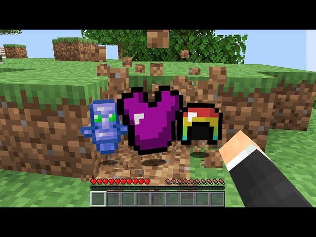 Minecraft UHC but BREAKING blocks drops random MODDED items...