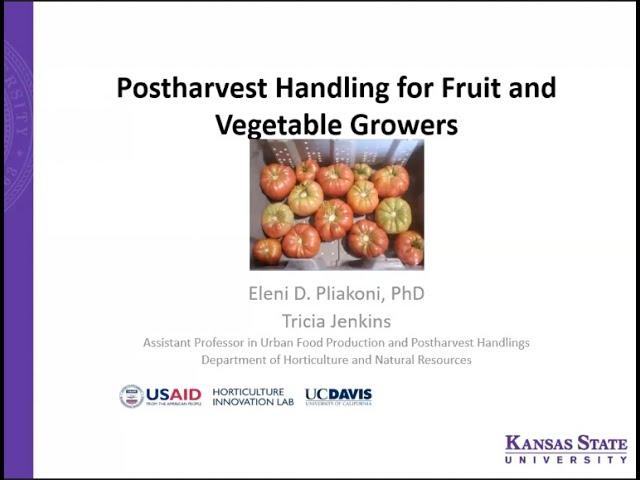 Postharvest Handling for Fruit and Vegetable Growers