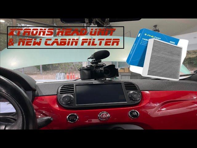 XTRONS Touchscreen Radio Head Unit & New Cabin Filter Install on my Fiat 500 Abarth!