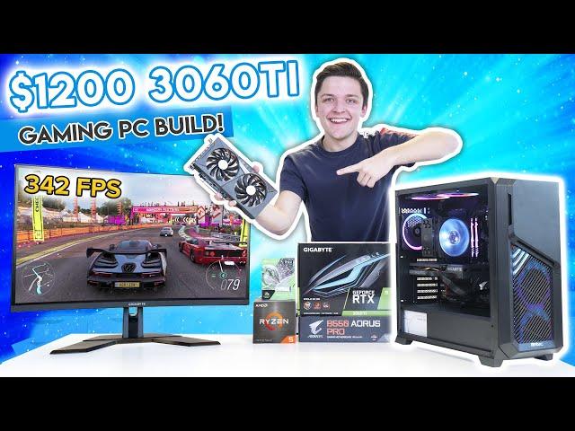 $1200 RTX 3060Ti Gaming PC Build! [Gigabyte 3060Ti & Ryzen 5600X Benchmarks!]