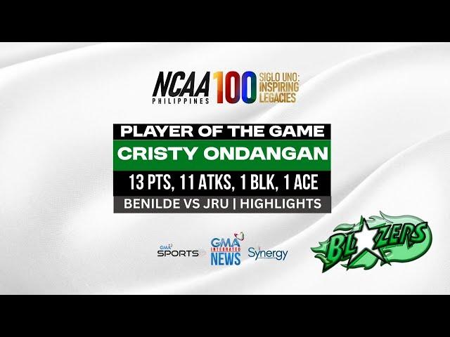 Player of the Game - Cristy Ondangan vs JRU | NCAA Season 100